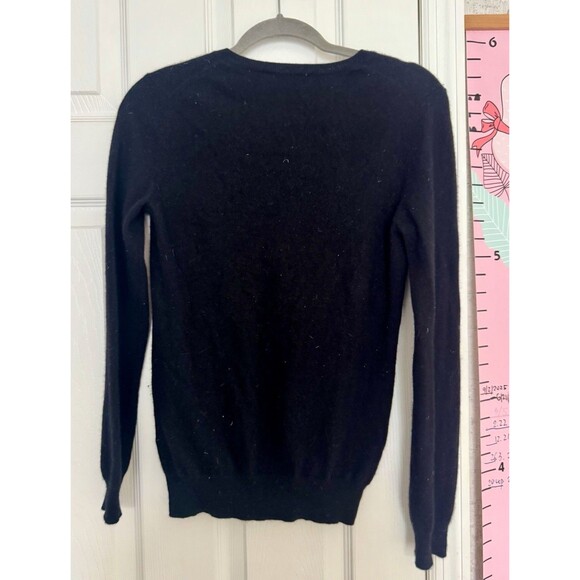 Uniqlo 100% Cashmere Womens Black Sweater Medium V Neck Long Sleeve - Picture 4 of 4